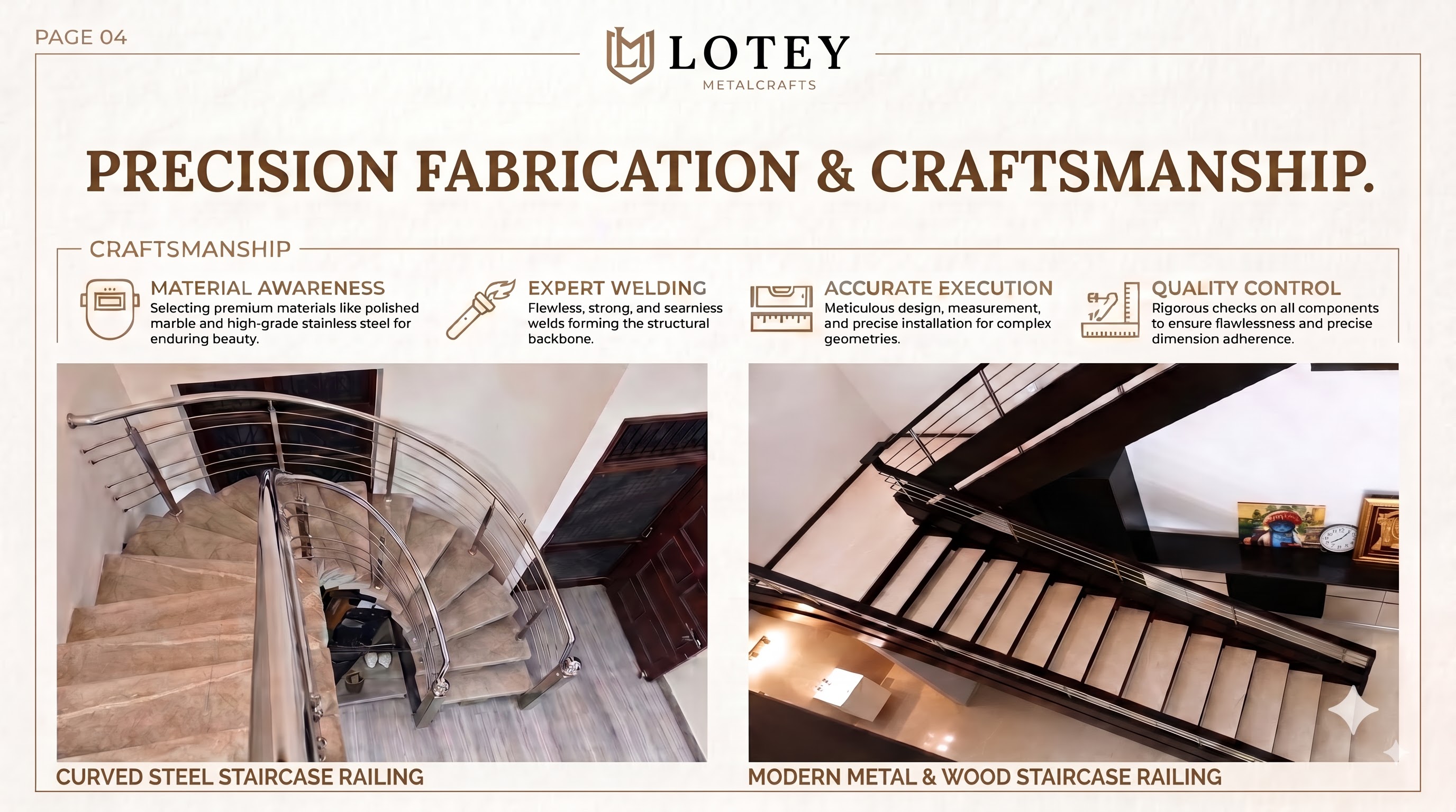 Interior metalwork by Lotey Metalcrafts
