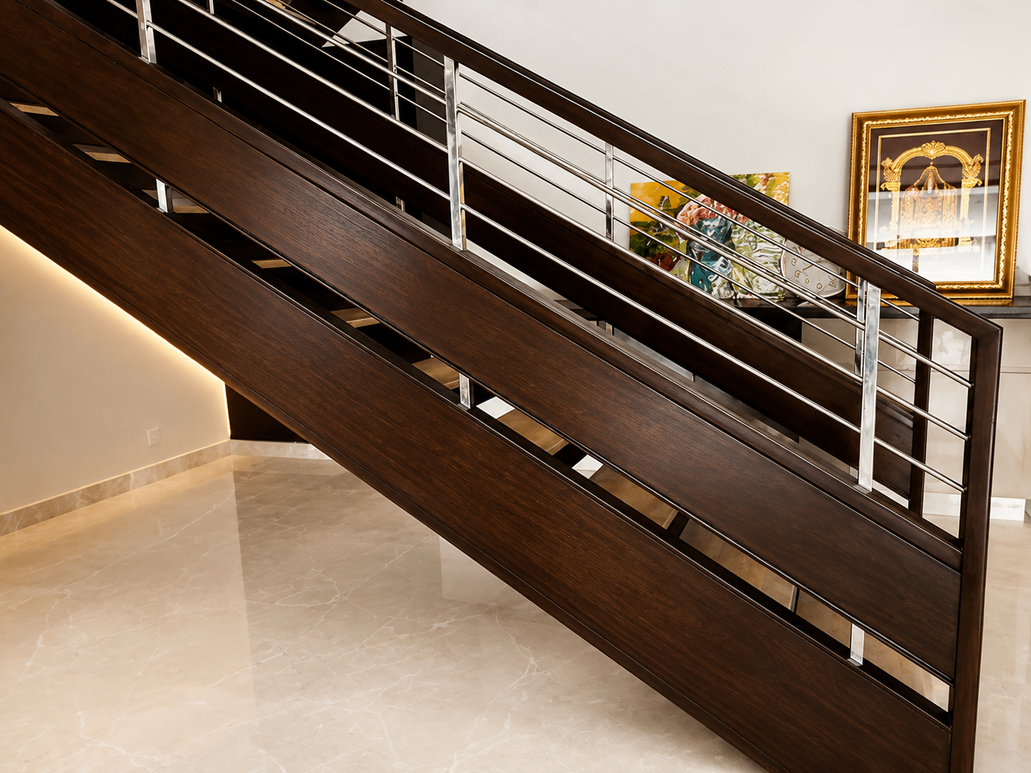 Precision metal staircase railing installation in Punjab