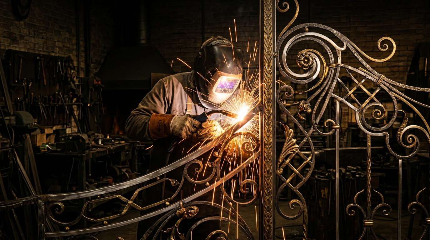 Raw mild steel stock on workbench